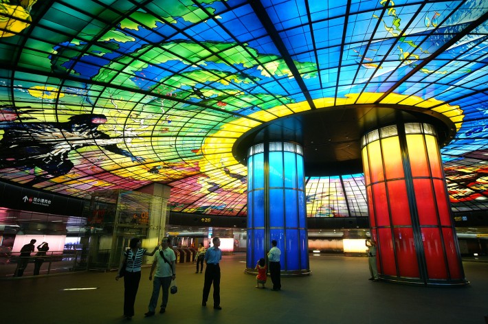 "Formosa Boulevard Station in Kaohsiung"