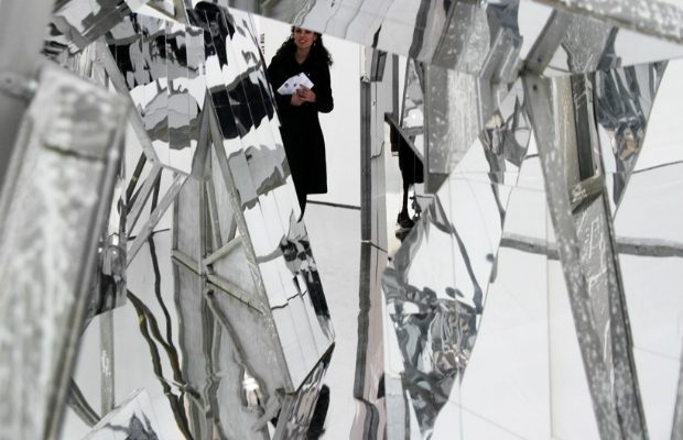 Mirrored mazes at Musée d'Art Moderne in Saint-Etienne by Lee Bul