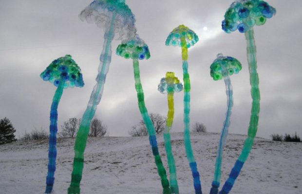 Czech artist Veronika Richterová plastic bottles art